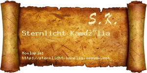 Sternlicht Kamélia névjegykártya